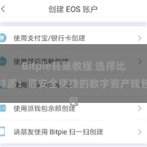 Bitpie转账教程 选择比特派：最安全便捷的数字资产钱包