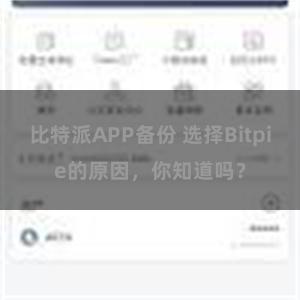 比特派APP备份 选择Bitpie的原因，你知道吗？