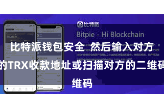 比特派钱包安全  然后输入对方的TRX收款地址或扫描对方的二维码